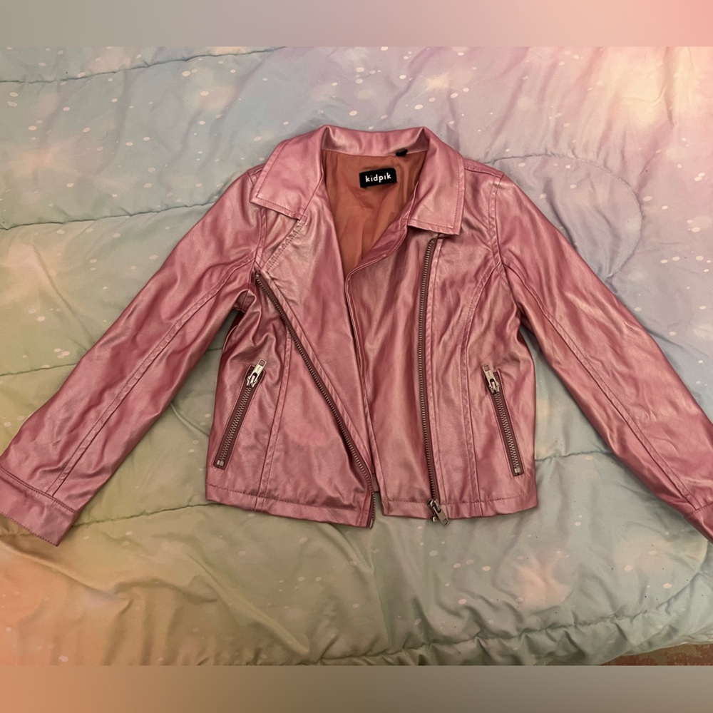 Kidpik Pink Pleather Jacket